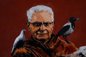 Animali Lav a Roma murales con Mattarella per fermare la caccia selvaggia