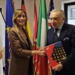 Maria Elena Boschi in visita allAdnkronos