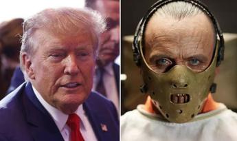 Trump lo show per il Super Tuesday Migranti come Hannibal Lecter