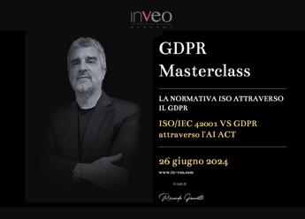 Inveo Academy terzo appuntamento con Masterclass Gdpr Ia al centro