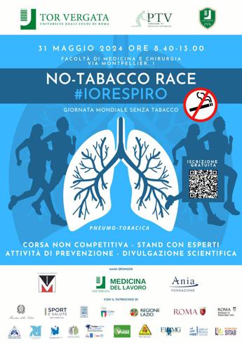 Al via No tabacco race corsa di Universita Policlinico e Cus Tor Vergata