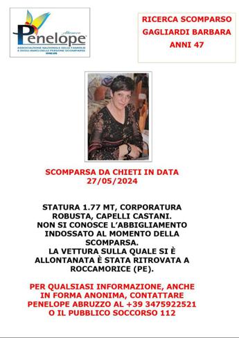 Giallo a Chieti donna scomparsa dal 27 maggio ricerche in corso