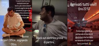 Black out in aereo prima del decollo Max Giusti tra i passeggeri Stiamo calmi senno ci facciamo male