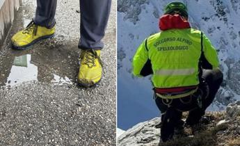 In scarpe da ginnastica sul Lagazuoi innevato turista salvato dal soccorso Alpino