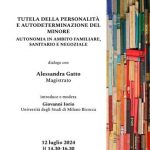 Famiglia alla Bicocca dialogo con magistrato A. Gatto su autodeterminazione del minore