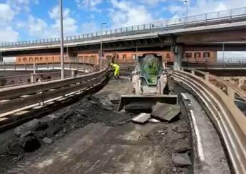 Tangenziale Est chiusa sopralluogo di Gualtieri sul posto Lavori davvero indispensabili