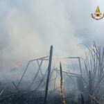 Roma incendio baracche in via Ciamarra nessun ferito