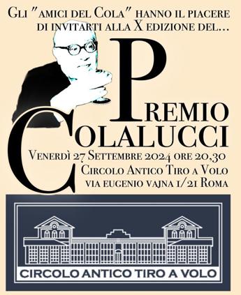 Premio Giuseppe Colalucci la cerimonia il 27 settembre a Roma