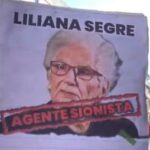 Segre agente sionista a corteo pro Pal a Milano cartelli contro la senatrice a vita