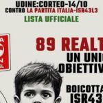 Allerta per partita Nazionale a Udine contro Israele corteo comitato per Palestina