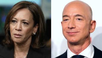 Bezos il Ceo di Amazon blocca lendorsement del Washington Post a Kamala Harris