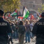 Corteo pro Palestina a Roma citta blindata 1.600 controllati 19 in questura