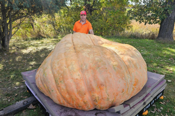 Ecco Rudy la zucca piu grande del mondo pesa oltre 1 tonnellata