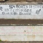 Al ministero dellIstruzione scritte contro Valditara simboli anarchici e stella a 5 punte