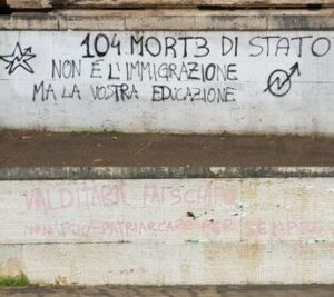 Al ministero dellIstruzione scritte contro Valditara simboli anarchici e stella a 5 punte